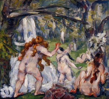 Paul Cezanne Painting - Tres bañistas Paul Cézanne